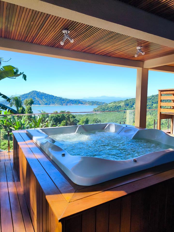 The hot tub and the bay