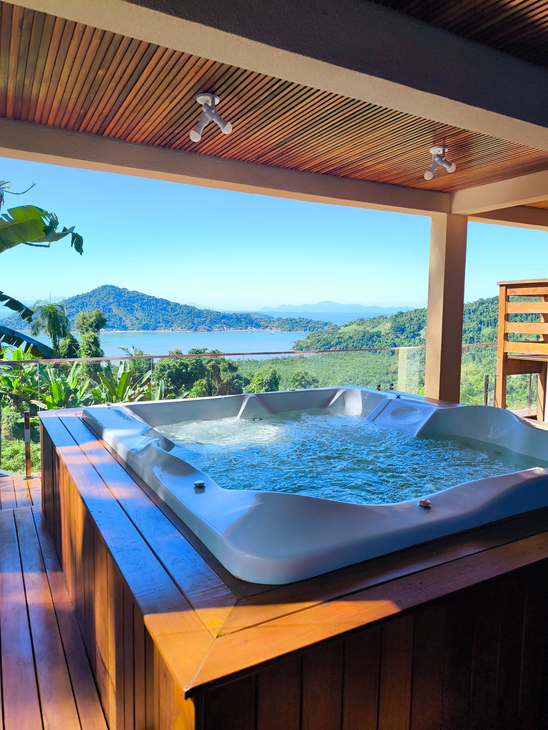 The hot tub and the bay
